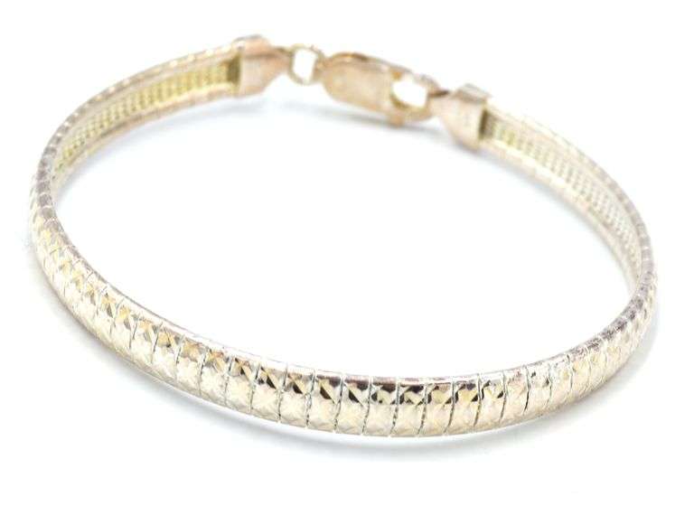 Group lot of 2 Vintage 925 sterling silver bracelets