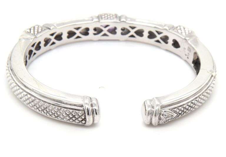 Judith Ripka purple station cuff bracelet