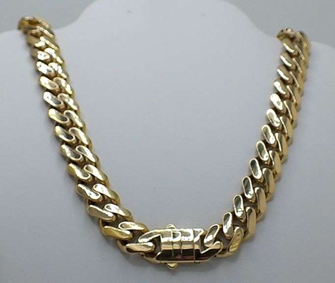 Beautiful 14k Hollow Gold Cuban Link Chain