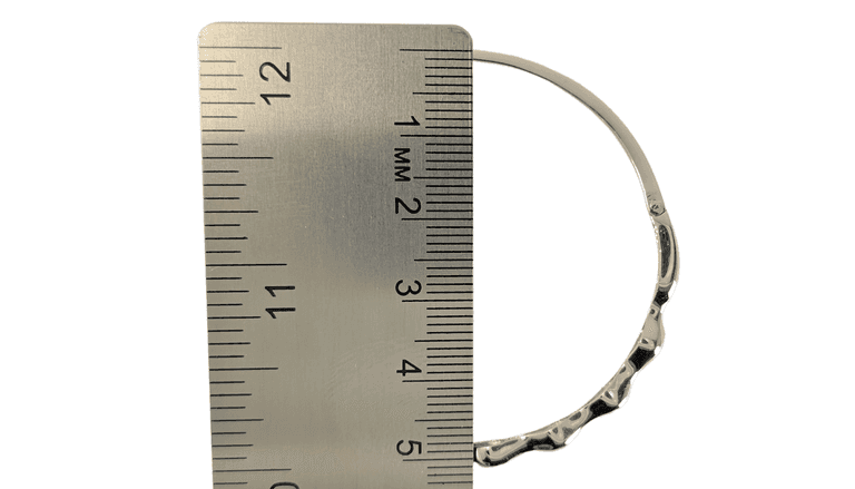18k (750) Solid White Gold Natural Diamond Bangle Bracelet snap closure 0.5 ct