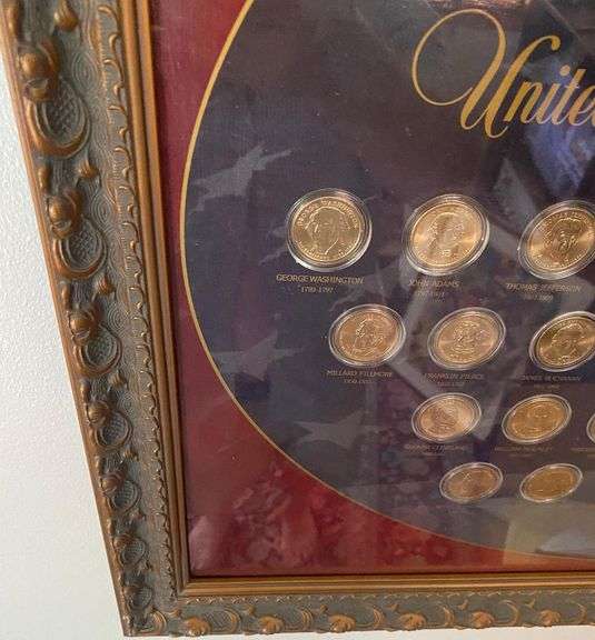 Framed Uncirculated Presidential Dollar Set