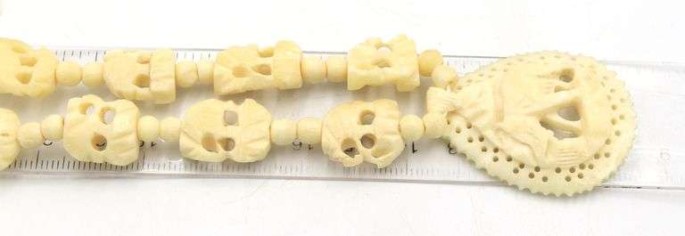Hand carved elephant pendant necklace boho tribal