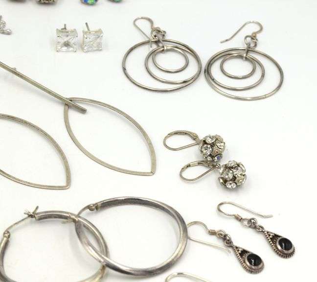 Group lot of Vintage 925 sterling silver earrings