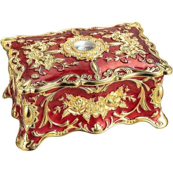 Red Trinket Jewelry Box