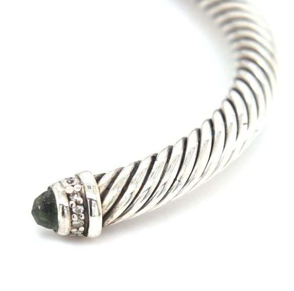 David Yurman Prasolite diamond classic cable bangle