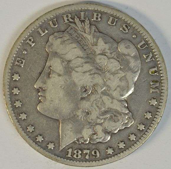 Rare key date 1879-CC Morgan Silver Dollar. Nice circ