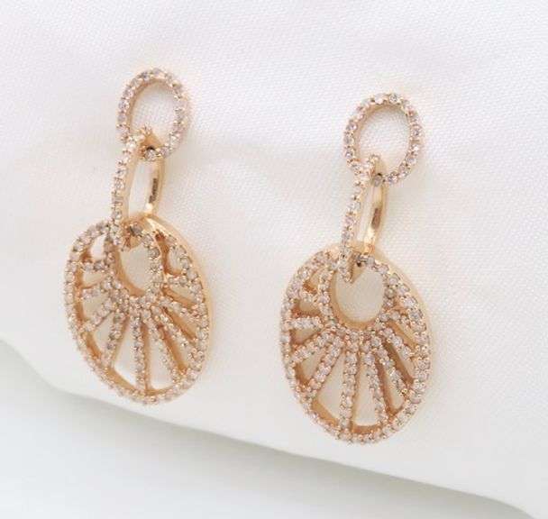 Rose Gold Diamond Chandelier Earrings