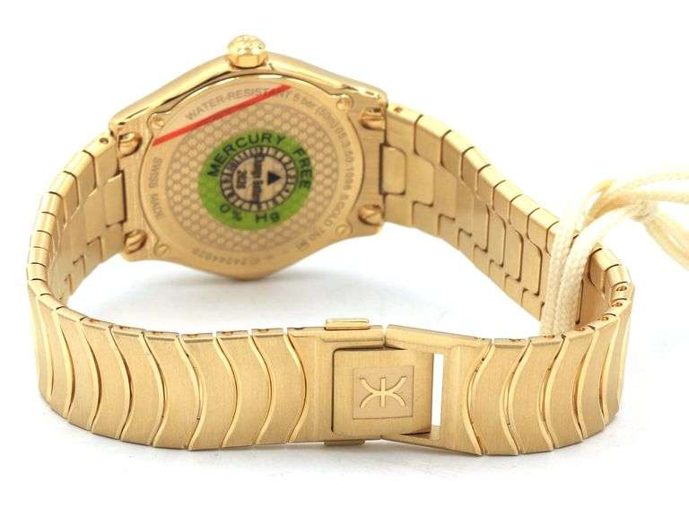 Ebel Sport classic 18kt Yellow gold case with 47 diamonds with mother of pearl dial ladies watch