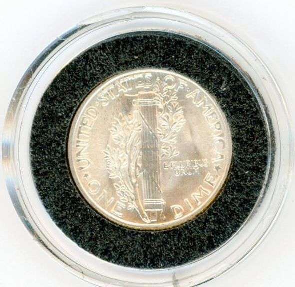 1945 Mercury Silver Dime in Gem BU