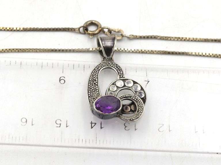 Group lot of 10 Vintage 925 sterling silver necklaces