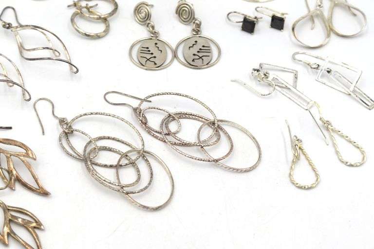 Group lot of Vintage 925 sterling silver earrings