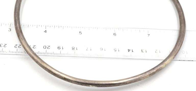 Lot of 2 Vintage 925 sterling silver cuff collar