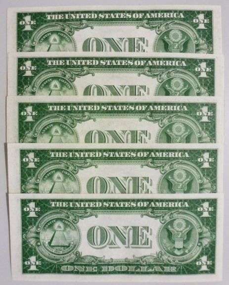 (10) Superb Crisp 1935B $1 Dollar Silver Certificates Consecutive!