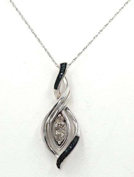925 Sterling silver crystal pendant on chain necklace
