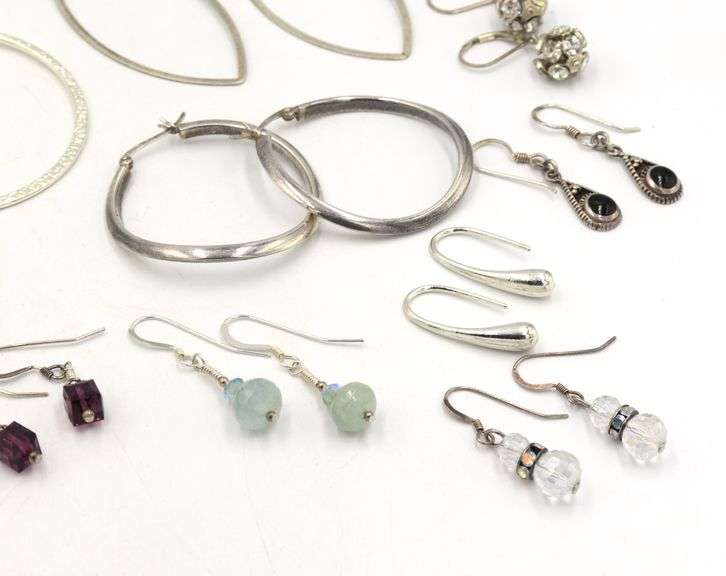 Group lot of Vintage 925 sterling silver earrings