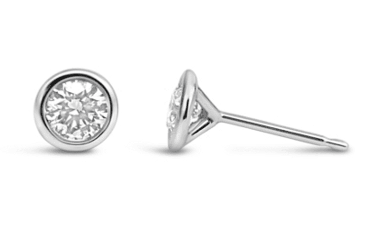 Martini setting bazel .30 ct diamond stud