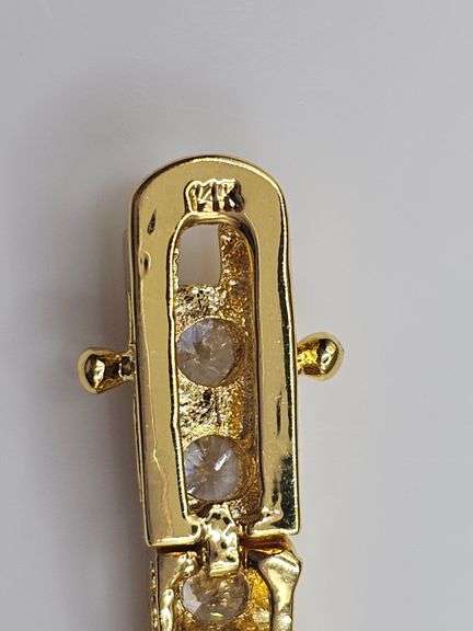 Dazzling 23.5 Ctw Lab Simulated Diamond 14 Kt Gold Plated Tennis Bracelet