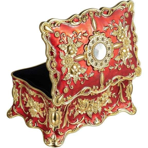 Red Trinket Jewelry Box