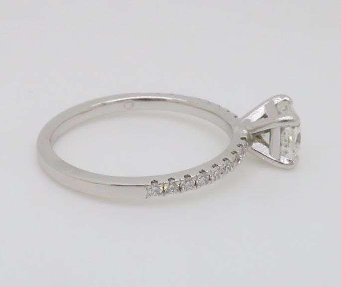 GIA Certified 1.36CTW Earth Mined Cushion Cut Diamond Engagement Ring