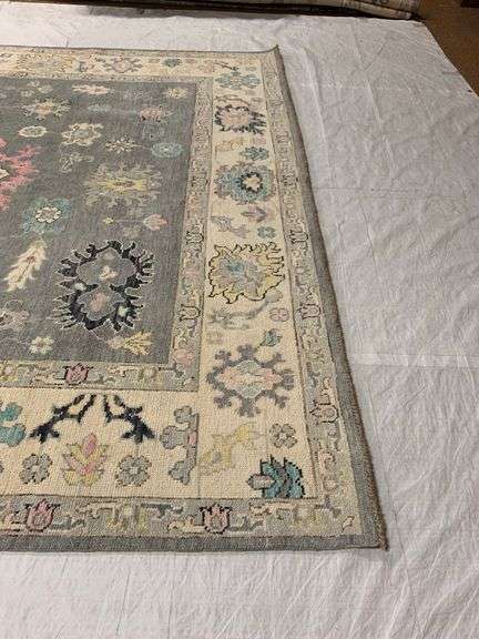Handmade Oushak Design 9.1x12.3