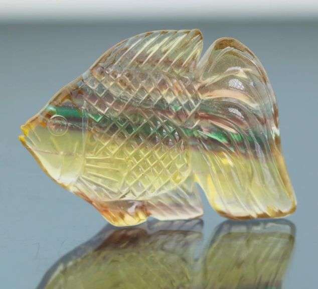 Glowing! 29.48ct multi-hue Fluorite carving