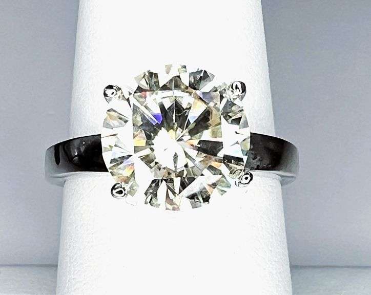 Huge Rare 12 Ct VVs1 White E-F Simulated Lab Diamond Ring
