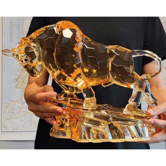 Large Charging Bull Art Made of Acrylic