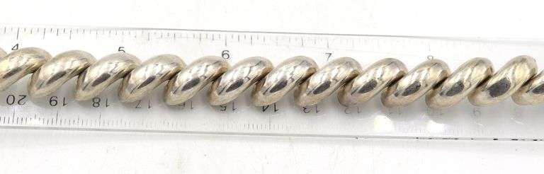 Vintage Italian 925 sterling silver wavy bracelet