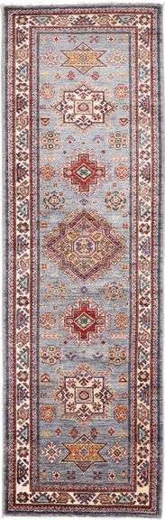 Handmade Kazak Design Runner 2.6x8.1