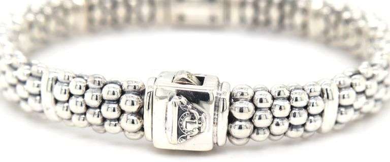 Lagos Muse sterling silver bracelet with Pink sapphire