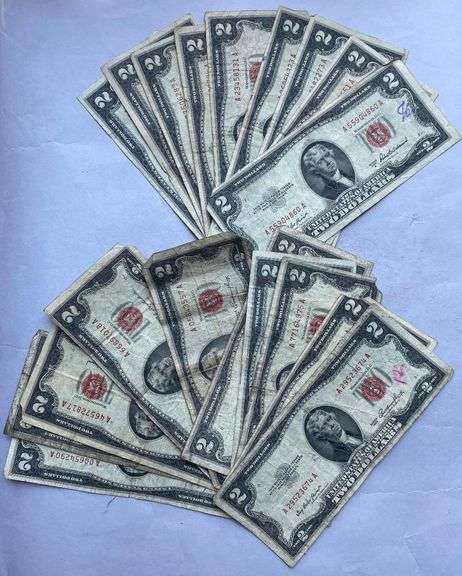 20 $2 Red Seal US Notes