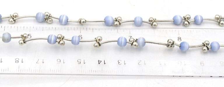 925 Sterling silver ball crystal necklace