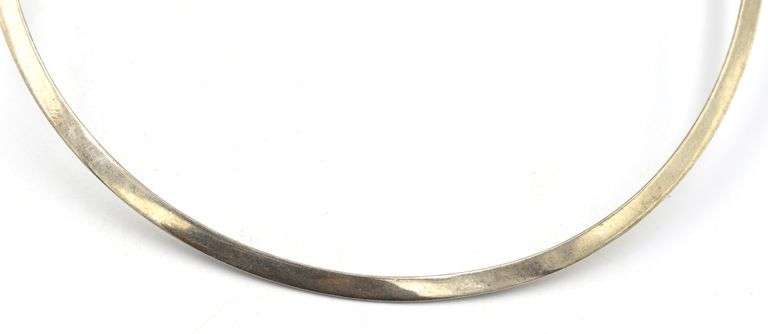 Lot of 2 Vintage 925 sterling silver cuff necklaces