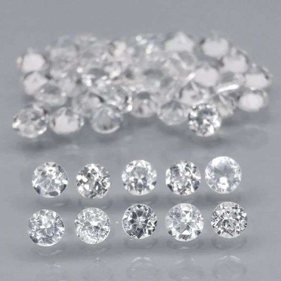 Glittering 3.88ct diamond white Topaz set