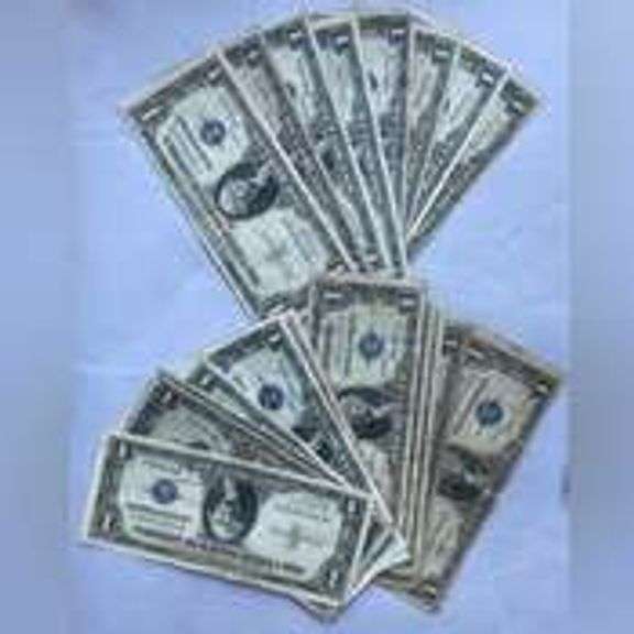 25 Various 1935 Series $1 Silver Certificates