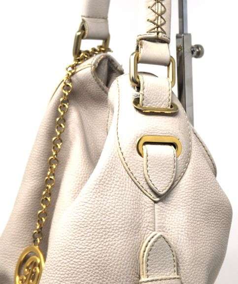 Bally off white leather shoulder bag