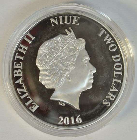 2017 $2 Niue Disney Star Wars R2-D2 Organa Proof 1 oz Silver Coin