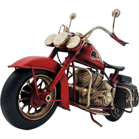 Iron Motorcycle Model Hand-Painted