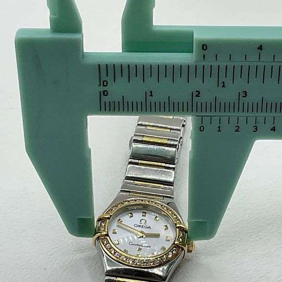Omega Constellation My Choice Ladies Watch 18K Gold Stainless Steel Diamonds