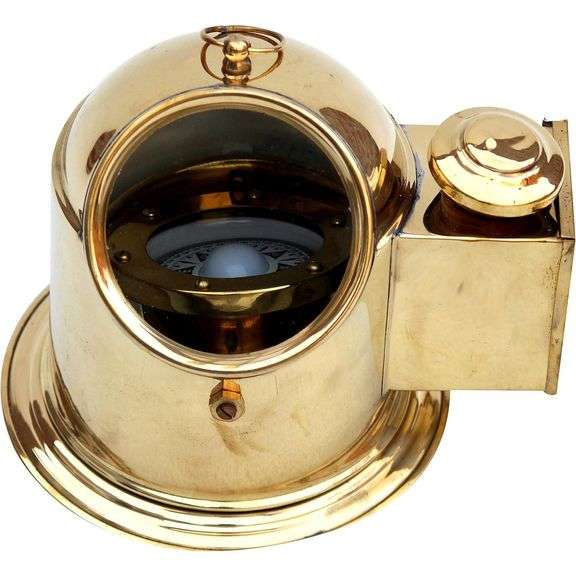Sailors Collection Brass Binnacle Gimballed Compass