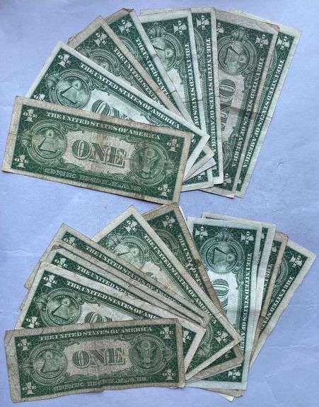 25 Various 1935 Series $1 Silver Certificates