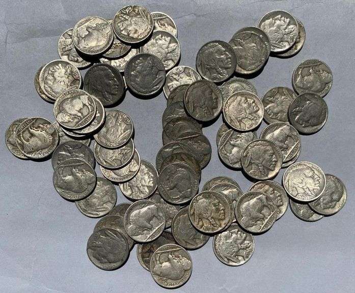 70 Full Date Buffalo Nickels