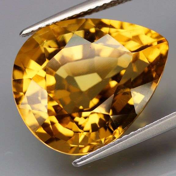 Vibrant! 12.94ct golden yellow unheated Citrine