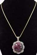 Jaw Dropping Colossal Very Rare Unheated 89.01CTS Oval Cabochon-Cut Natural Star Ruby & 3.23CTW Colo
