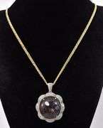 Fabulous Colossal 70.00CTS Cabochon-Cut Star Ruby & 2.50CTW Clear Eye White Sapphire Gemstone in 14K