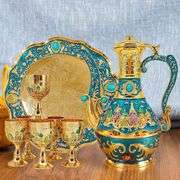 Vintage Turkish Coffee Pot and Tea Set with Tray