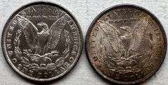 1881 - 1885 lots of two Morgan Silver Dollar