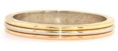 Cartier Vendome Louis Cartier Wedding Band Ring in 18K, CZ 58