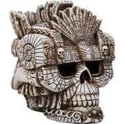 Montezuma Aztec Ruler Skull Collectible Figurine