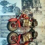 Iron Motorcycle Model Hand-Painted